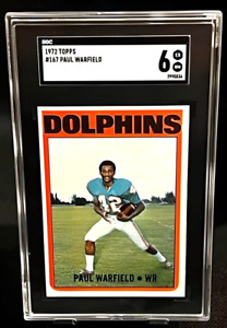 1972 Topps - #167 Paul Warfield SGC 6!! Dolphins