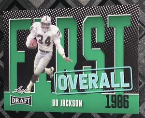 BO JACKSON 2023 Leaf Draft "FIRST OVERALL 1986" green #6