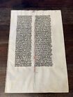 RARE LARGE Illuminated Medieval Manuscript Bible Leaf From 1247 On Vellum