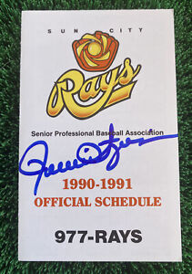 Rollie Fingers Autographed Signed Sun City Rays 1990-91 Fall League Schedule A’s