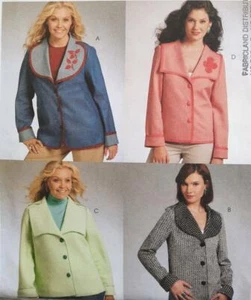 McCALL'S M5821 MISSES UNLINED JACKETS with Collar/Lapel Variations UNCUT SZ 8-16 - Picture 1 of 1