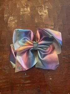 Jojo Siwa Hairbow Multicolored Rainbow Purple Pink Jumbo - Picture 1 of 3