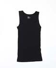 Gap Damen-T-Shirt schwarz Baumwolle Camisole Größe S Rollausschnitt