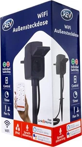 2-fach REV WiFi Außensteckdose Gartensteckdose Alexa + Google home Link2Home - Bild 1 von 4