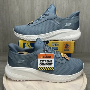 Skechers Damen Slip Ins BOBS Sport Squad Chaos Slate Blue Comfort Sneaker Schuh - Bild 1 von 12