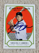 2005 Topps Cracker Jack Miguel Cabrera On Card Auto FLorida Marlins # 109