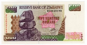 ZIMBABWE P-11b 500 Dollars 2004 UNC - Picture 1 of 1