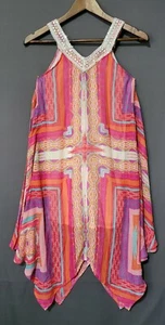 Tween Diva Girl's Sleeveless Asymmetric Laced, Sequined Neck Dress Size 12 - Picture 1 of 12