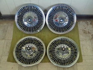 65 66 67 Buick Wire Spinner 14" HUB CAPS Set of 4 Wheel Covers 1965 1966 1967 - Picture 1 of 6