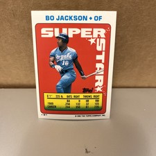 1990 Topps Super Star Mini Bo Jackson 51 W/stickers