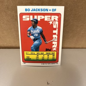 1990 Topps Super Star Mini Bo Jackson 51 W/stickers