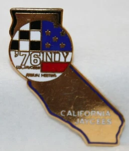 Vintage 1976 CALIFORNIA JAYCEES Hat/Jacket/Vest PIN CA Indianapolis Meeting - Picture 1 of 2