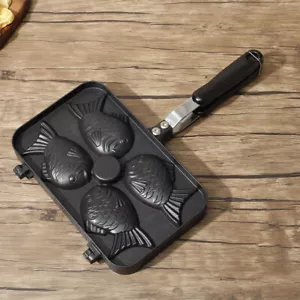 Japanese Pancake Pan Non-Stick Taiyaki Baking Pan Kitchen DIY Takoyaki Cake Oven - Picture 1 of 9