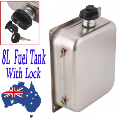 8L Air Diesel Heater Fuel Tank Oil With Lock Stainless Steel Car Truck AU POST - image 1 of 4