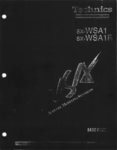Technics SX-WSA1R & SX-WSA1 Basic Guide / Applications / Reference PDF Manuals - Picture 1 of 5