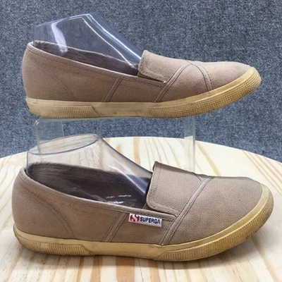 Superga Shoes Womens 9 Casual Slip On Loafer Sneakers S007WAO Brown Canvas - Image 1 of 4