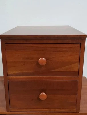 Unidad de dos cajones de pared escalonada Ethan Allen American Impressions Cherry 24-9306 #224 Foto 1 de 4