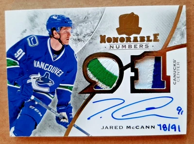 JARED McCANN HONORABLE NUMBERS 2015-16 THE CUP ROOKIE AUTO 78/91 AUTOGRAPH RC#JM - Image 1 of 4