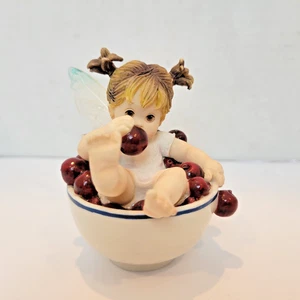 My Little Kitchen Fairies 2001 Little Cherry Fairie  Enesco #102544 Fairy - Picture 1 of 5