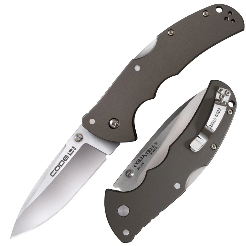 Cuchillos Cold Steel Code 4 Lockback 58PS CPM S35VN punta de lanza de acero Foto 1 de 1