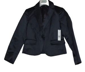 Theory Kamalie Schwarz Cropped Baumwolle Polyester Damen Blazer Jacke Gr: 0 - Bild 1 von 5