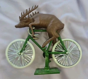 John Deere Customer Round Up 1993 Deer On Bycycle - Picture 1 of 8