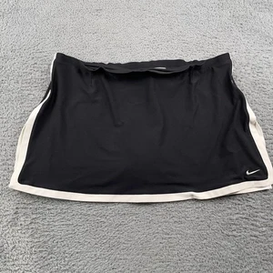 Nike Tennisrock Damen groß schwarz weiß Skort integrierte Shorts sportlich - Bild 1 von 10