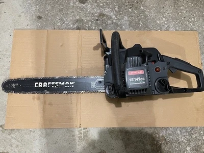 Sierra de cadena de gas CRAFTSMAN 42cc barra de 18" modelo 358.350280 con estuche rígido OEM Foto 1 de 4