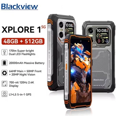 New Blackview XPLORE 1 5G  6.78'' 2.4K Display Rugged Phone 16GB 512GB 20000mAh - Image 1 of 4