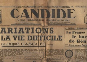 CANDIDE Hebdomadaire Littéraire Parisien Dessin de SENNEP N°1009 du 28-7-1943 - Bild 1 von 10
