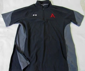 Under Armour Alabama Crimson Tide Black 1/4l Zip Side Pocket Golf Vest Men Sz M - Picture 1 of 8