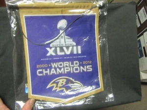 Baltimore Ravens 2012 World Champions Super Bowl XLVII Nylon Banner PKS5 - Picture 1 of 1