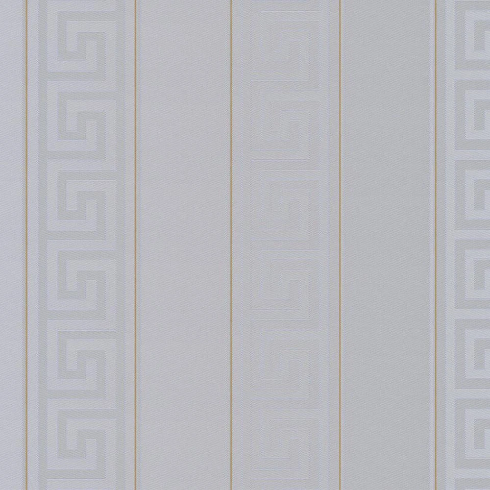 935245 - Papel pintado Versace llave griega rayas gris dorado como creación Foto 1 de 1