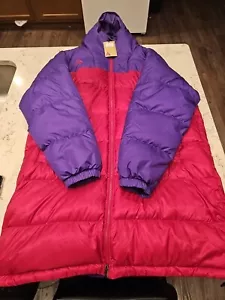 Nike ACG Parka Long Full Zip Fill Down Purple Red Jacket Hooded Women Coat Sz M - Picture 1 of 5