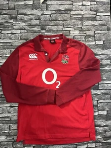Camicia da donna rossa a maniche lunghe Canterbury England Rugby Union taglia 14 2015-16 - Foto 1 di 7