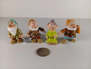 Vtg Disney Snow White and The Seven Dwarves Lot Of 4 Mini Dwarves Toy Figures - Picture 1 of 5