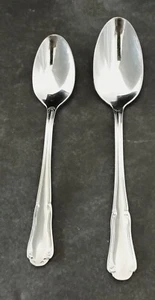 Oneida Claudia Stainless Flatware 1 Teaspoon 1 Soup Spoon Scroll Edge Glossy - Imagen 1 de 4