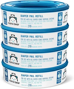 Amazon Brand - Diaper Pail Refills for Diaper Genie Pails, Unscented, 1080 Coun - Picture 1 of 16