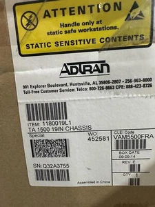 Adtran 1180019L1 Total Access 1500 19-inch Chassis, No Modules (Empty) - Picture 1 of 3