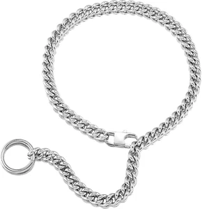 Fashion Silver Tone 316L Stainless Steel Necklace Women Men Long Curb Chain Chok - Picture 1 of 7