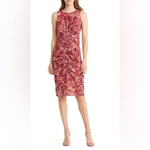 Vestido ceñido al cuerpo de malla acanalada estampado VINCE CAMUTO para mujer - Imagen 1 de 7