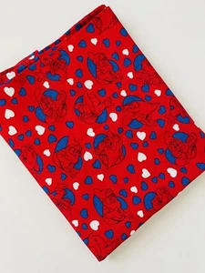 Red Disney 7 Dwarfs Knit Fabric - Picture 1 of 5