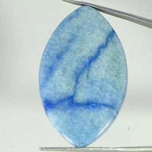 42.70 Cts Marquise Blue Quartz Cabochon Wirewrap Gemstone Natural 26X42X5MM - Picture 1 of 6