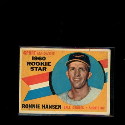 1960 Topps ROOKIE STAR Ronnie Hansen RC #127 BALTIMORE ORIOLES - Image 1 of 2