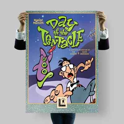 Day of the Tentacle Poster – LucasArts Artwork by Peter Chan • Size A4, B2, B1 - Bild 1 von 4
