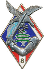 8° Régiment d’Infanterie, 1° Compagnie, F.I.N.U.L, LIBAN, Argenté FRAISSE (7150)
