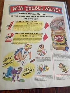 Vintage 1948 Swift's Peanut Butter More Bounce Per Ounce ad - Picture 1 of 1