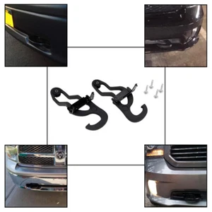 Heavy Duty Front Tow Hooks Fit For 2009-2017 Dodge Ram 1500 Black - Bild 1 von 9