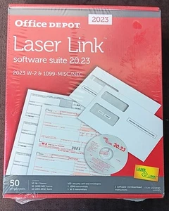 Office Depot Laser Link Software 20.23 New Sealed - Afbeelding 1 van 3