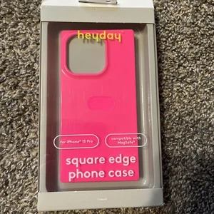 Apple iPhone 15 Pro Square Case with MagSafe - heyday Neon Pink - Picture 1 of 2